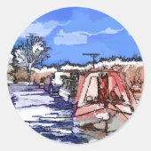 NARROWBOATS RONDE STICKER (Voorkant)