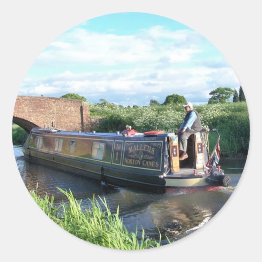 NARROWBOATS RONDE STICKER (Voorkant)
