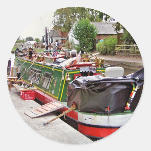 NARROWBOATS RONDE STICKER (Voorkant)