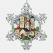 NARROWBOATS TIN SNEEUWVLOK ORNAMENT (Voorkant)