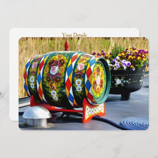 NARROWBOATS-uitnodiging (Voorkant / Achterkant)