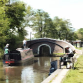 NARROWBOATS VIERKANTE BUTTON 5,1 CM
