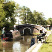 NARROWBOATS VIERKANTE KLOK
