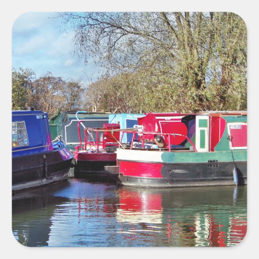 NARROWBOATS VIERKANTE STICKER (Voorkant)