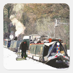 NARROWBOATS VIERKANTE STICKER