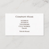 NARROWBOATS VISITEKAARTJE (Achterkant)