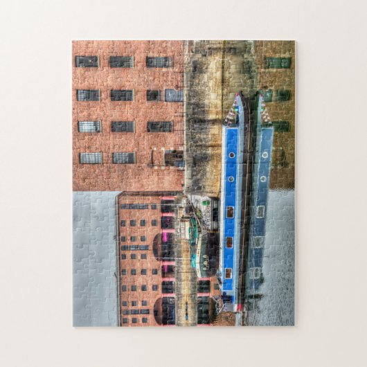 Narrowboot Albert Dock Liverpool Legpuzzel (Verticaal)