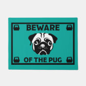 Narrowboot Canalboot Pug Dog Deurmat (Voorkant)