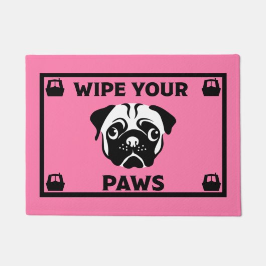 Narrowboot Canalboot Pug Dog Deurmat (Voorkant)