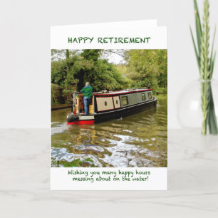 Narrowboot Happy Retirement Card Kaart