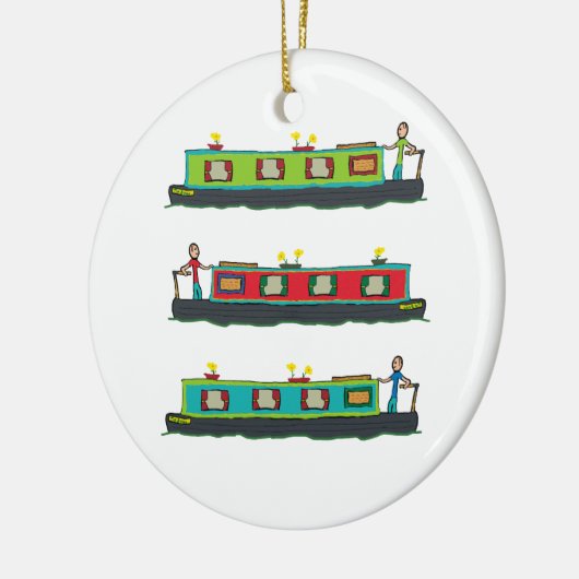 Narrowboot Keramisch Ornament (Links)