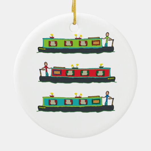 Narrowboot Keramisch Ornament (Achterkant)