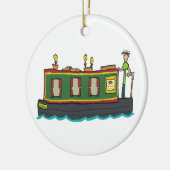 Narrowboot Keramisch Ornament (Links)
