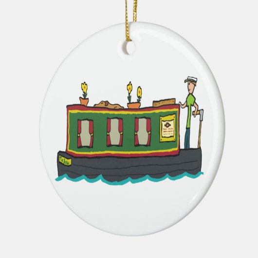 Narrowboot Keramisch Ornament (Links)