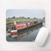 Narrowboot op de snede muismat (Met muis)