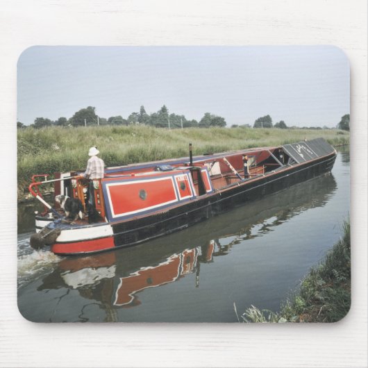 Narrowboot op de snede muismat (Voorkant)