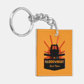 Narrowboten en kanaalboten sleutelhanger (Voorkant Links)