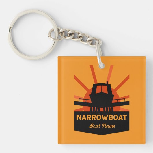 Narrowboten en kanaalboten sleutelhanger (Voorkant)