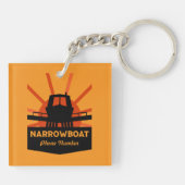 Narrowboten en kanaalboten sleutelhanger (Achterkant)