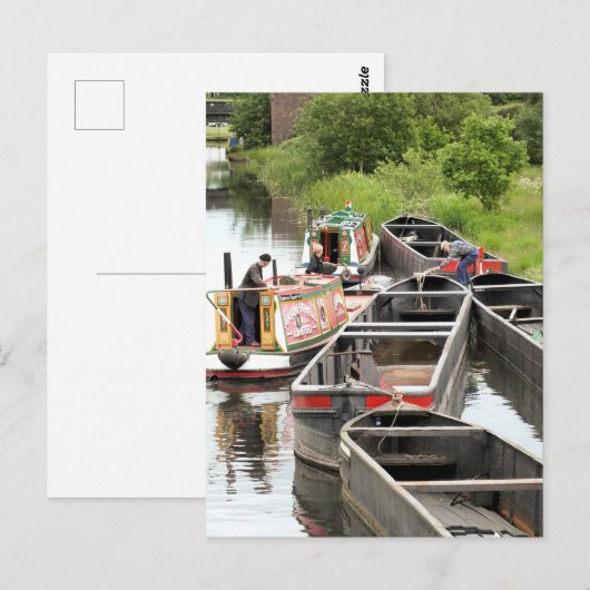 NARROWBOTEN OP HET KANAAL BRIEFKAART (Voorkant / Achterkant)