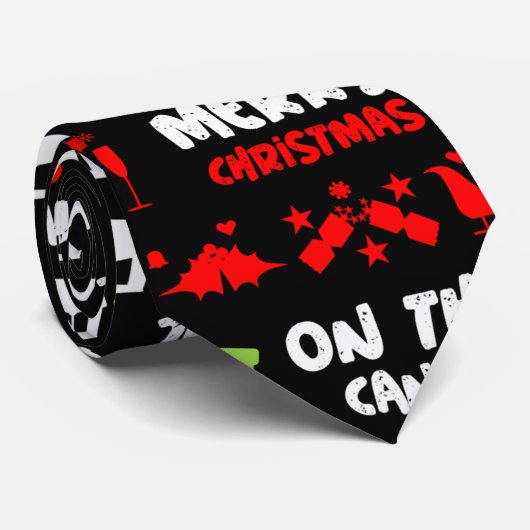 Narrowbots Xmas Canal Kerstmis Stropdas (Opgerold)