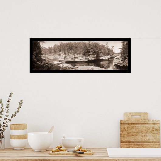 Narrows van de foto van WI Dells 1900 Poster (Keuken)