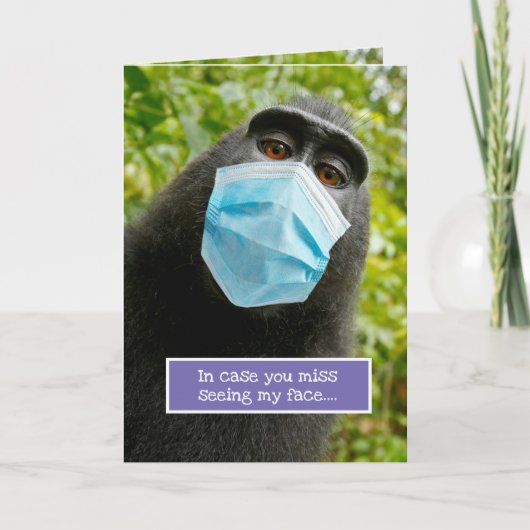 Naruto de Crested Macaque Monkey Selfie Kaart (Voorkant)