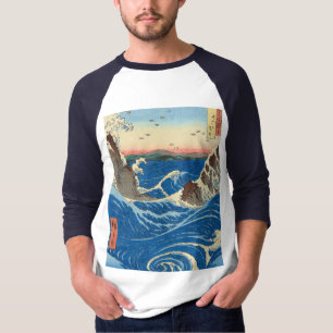 Naruto-draaikolken, provincie Awa, 1855 door Hiros T-shirt