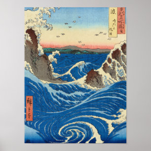 Naruto Whirlpools, provincie Awa, 1855, door Hiros Poster
