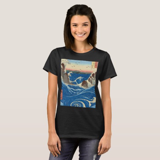 Naruto Whirlpools, provincie Awa, 1855, door Hiros T-shirt (Voorkant volledig)