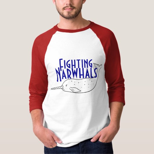 narvalo, vechtpartij, Narwhals T-shirt (Voorkant)