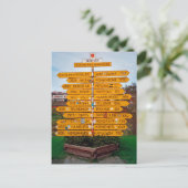 Narvik wegwijzer briefkaart (Staand voorkant)