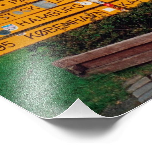 Narvik wegwijzer foto afdruk (Hoek)