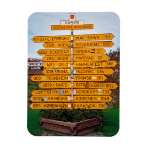 Narvik wegwijzer magneet