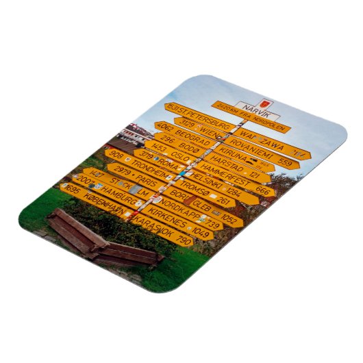Narvik wegwijzer magneet (Linkerzijde)