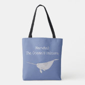 Narwahl: De Ocean's Unicorn Tote Bag (Achterkant)