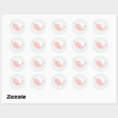 Narwal en zeemeermin verjaardag pastel sticker (Vel)