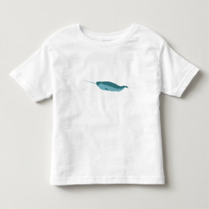 Narwal in Blauwe Oceaan Kinder Shirts