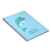 Narwal Kid's Cute Walvis Notitieboek (Rechterzijde)