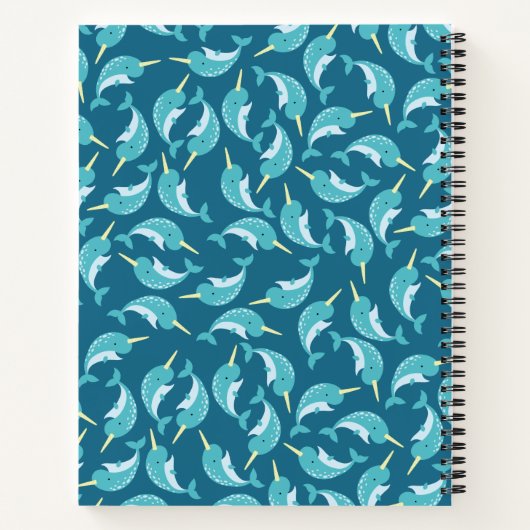 Narwal Kind Cute Walvis Notitieboek (Achterkant)