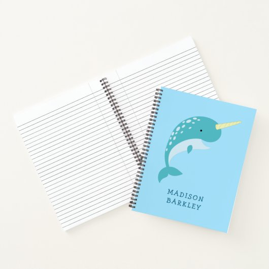Narwal Kind Cute Walvis Notitieboek (Binnen)