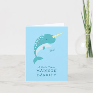 Narwal Kinderen Cute Walvis Briefkaarten