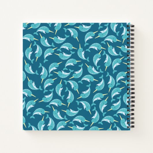 Narwal Kinderen Cute Walvis Notitieboek (Achterkant)