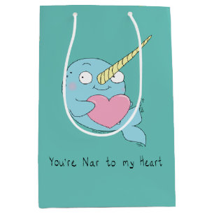 Narwal Knuffel Hart Valentijnsdag Cadeautas