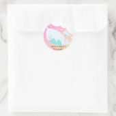 Narwal Ombre Baby Shower Bedankt Ronde Sticker (Tas)