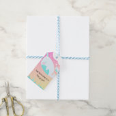 Narwal Ombre Baby Shower Ombré Cadeaulabel (Met Touw)