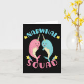 Narwal Troep Schattige Kawaii Narwals Narwal Kaart (Gele Bloem)