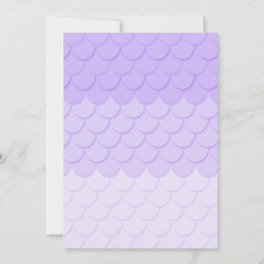 Narwal uitnodigingsmeisje onder de zee kaart (Achterkant)