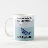 Narwal Verbonden Met Het Universum Funny Koffiemok (Links)