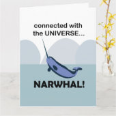 Narwal Verbonden Met Het Universum Narwal Kaart (Gele Bloem)